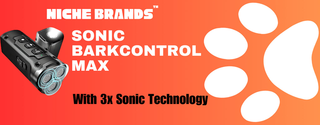 Niche Brands 50Ft Ultrasonic Dog Bark Deterrent Device with 3X Emitters - Stop Barking Now!