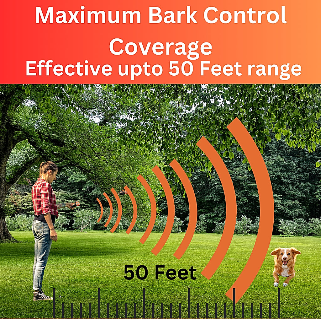 Niche Brands 50Ft Ultrasonic Dog Bark Deterrent Device with 3X Emitters - Stop Barking Now!