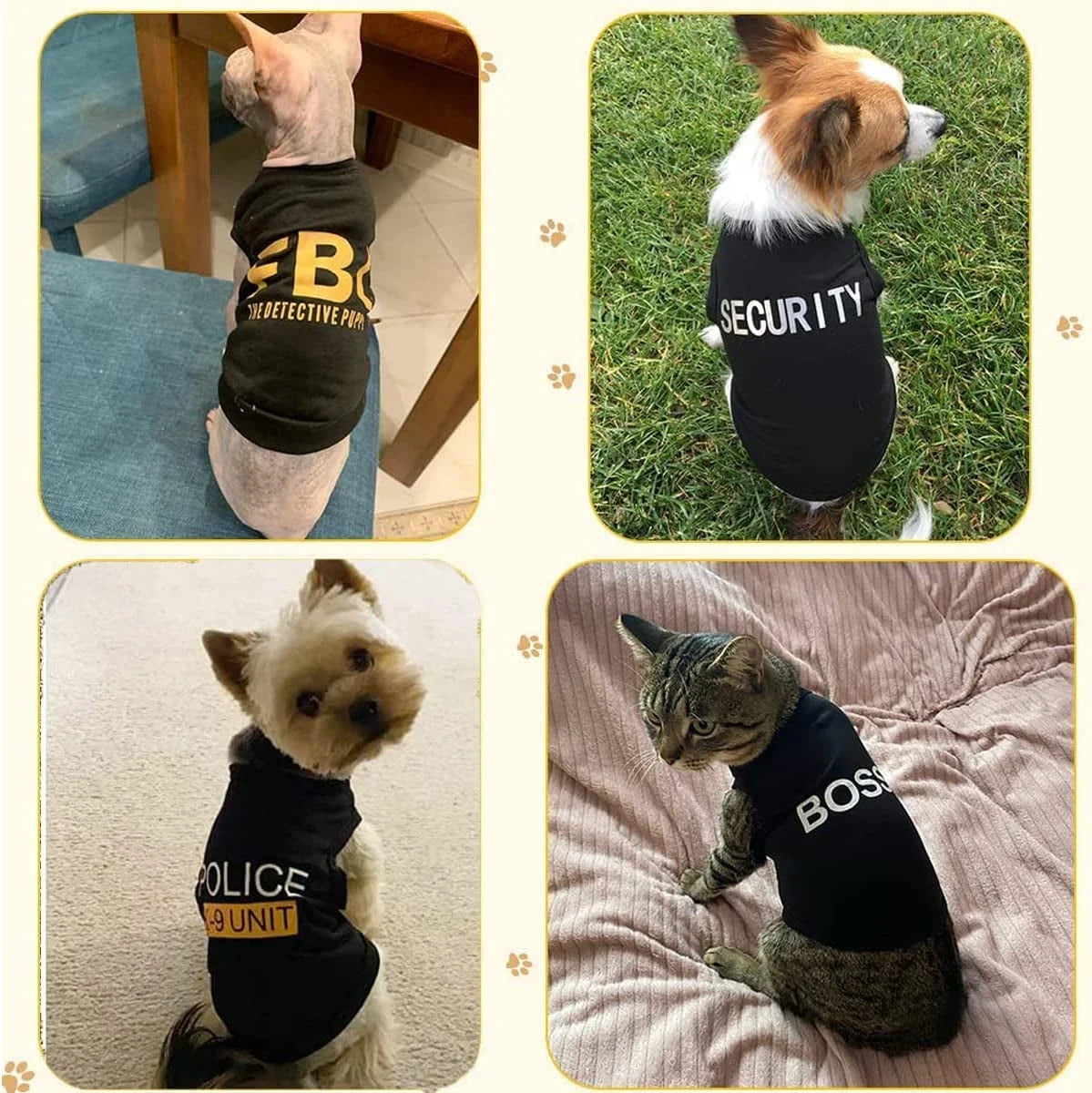 Adorable 4-Pack Dog Shirts for Small Dogs - Stylish T-Shirts for Your Puppy Boy or Girl!