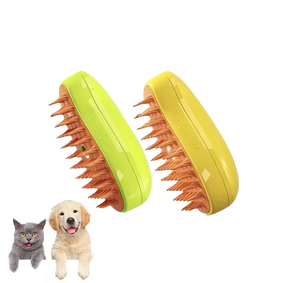 3-in-1 Electric Pet Grooming Tool - Cat & Dog Steamy Brush with Massage and Shedding Sprayer