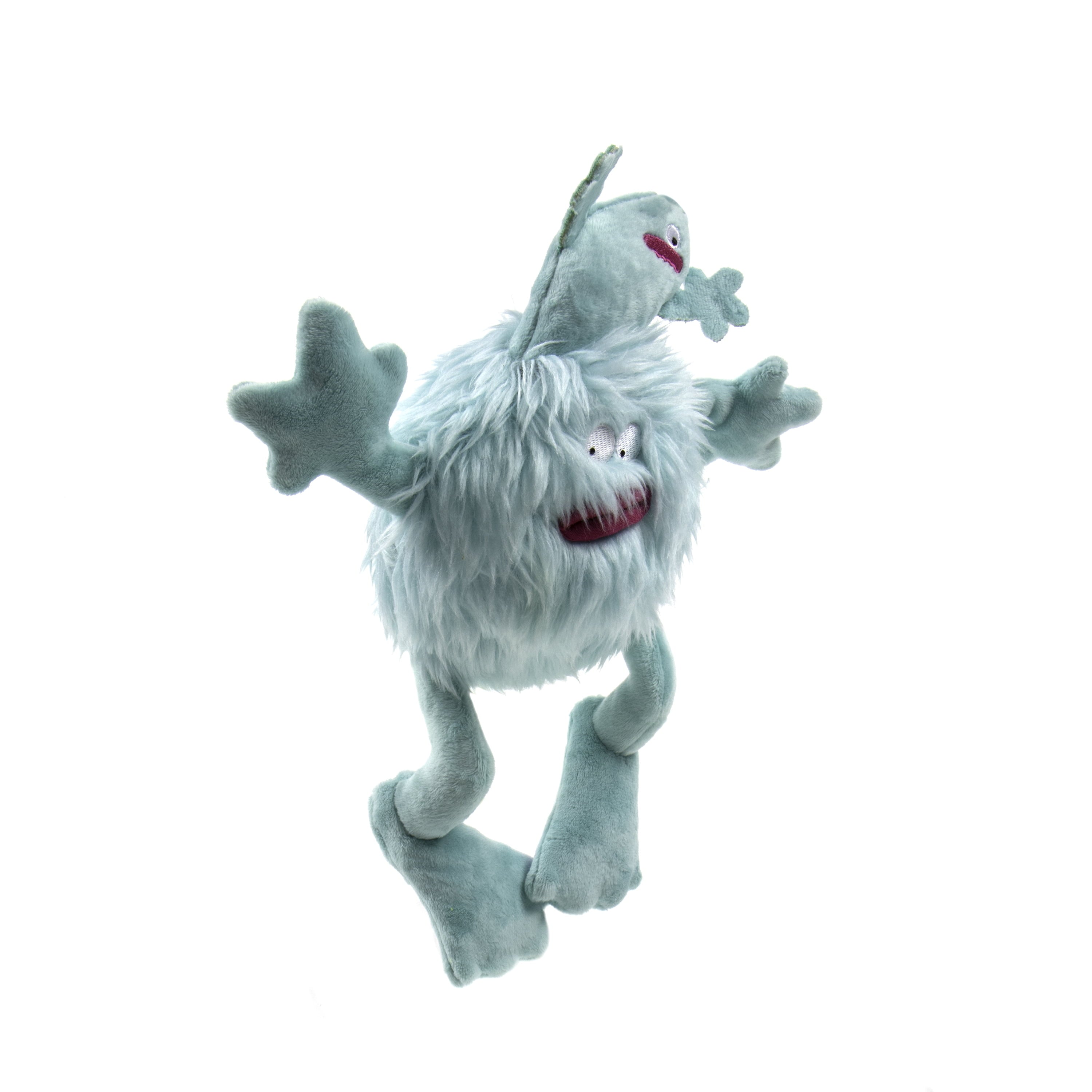 Playclean Germs Squeaky Plush Dog Toy with Odor-Eliminating Essential Oils, Chew Guard Technology - Seafoam, Small