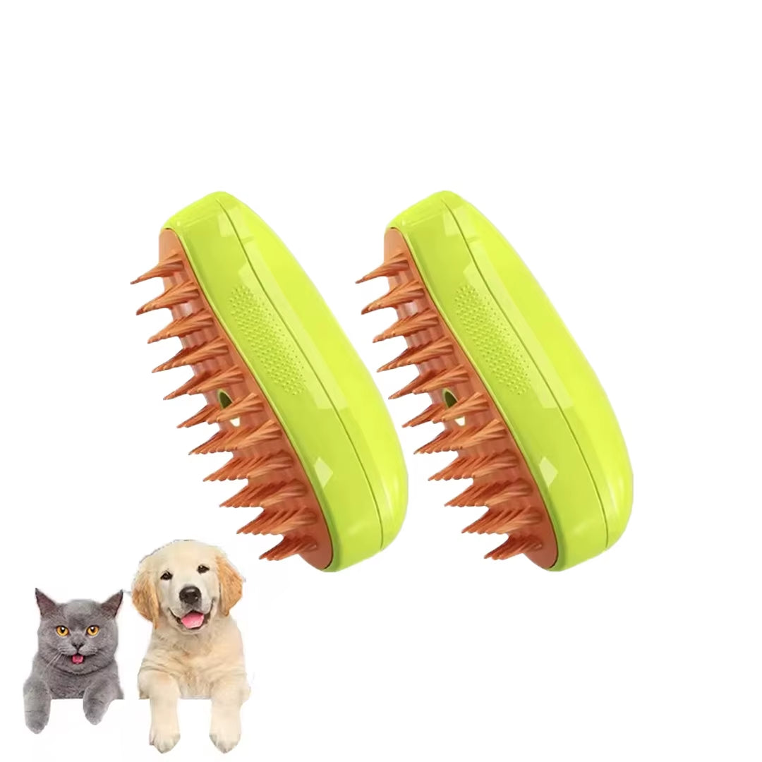 3-in-1 Electric Pet Grooming Tool - Cat & Dog Steamy Brush with Massage and Shedding Sprayer