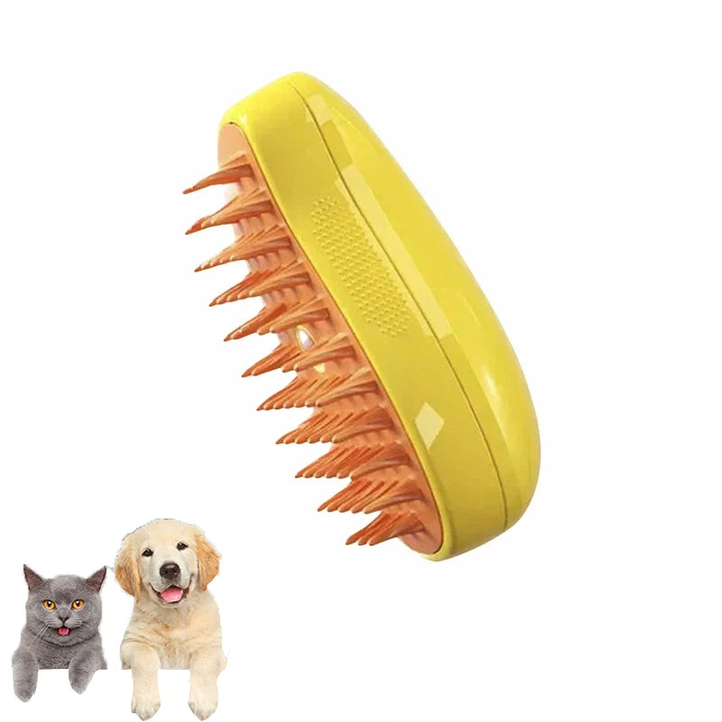 3-in-1 Electric Pet Grooming Tool - Cat & Dog Steamy Brush with Massage and Shedding Sprayer